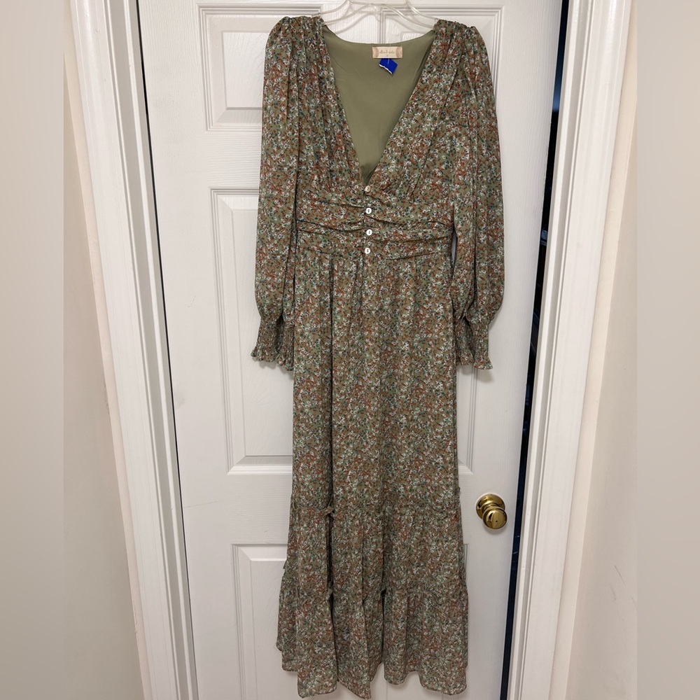 Altar’d State Maxi Floral Long Sleeve Dress